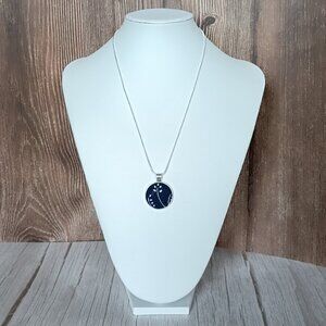 "Listok" UNESCO Heritage "Modrotlač" Blueprint Necklace - Artisan Crafted